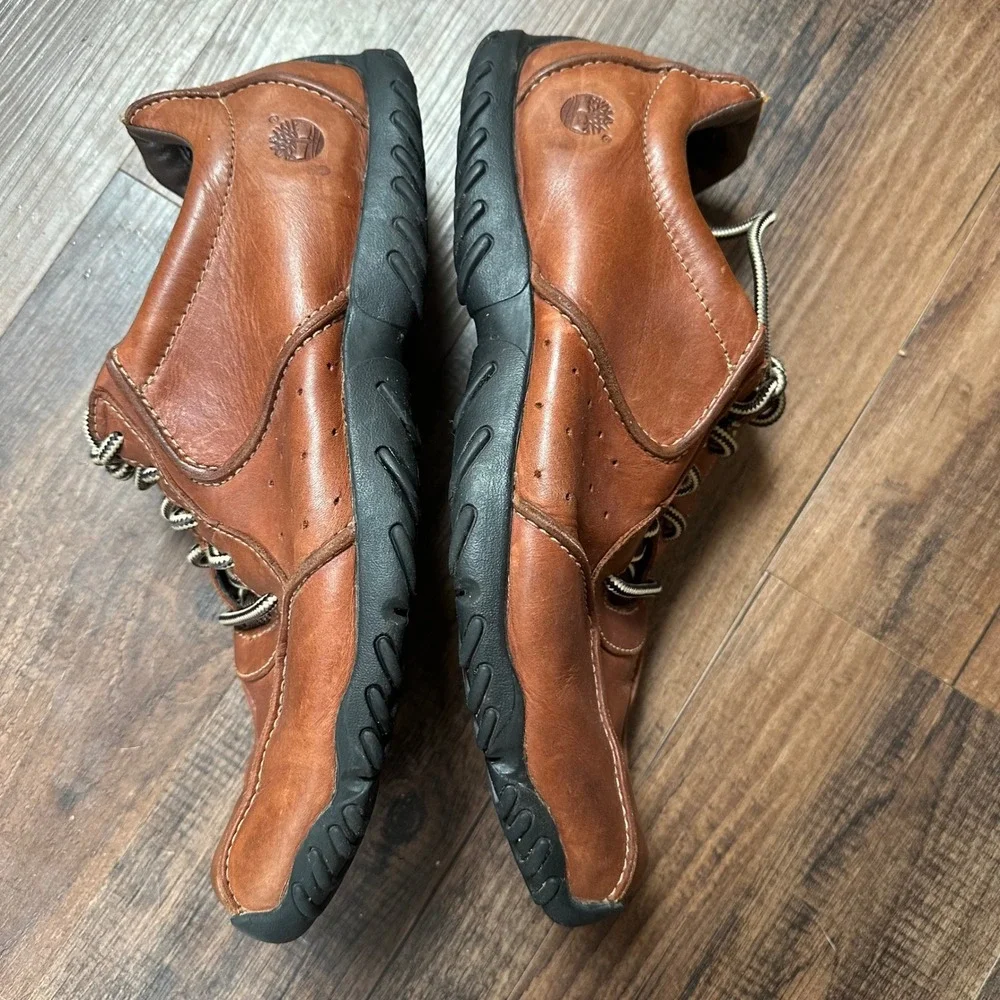 Timberland Mens Brown Leather Oxford Casual Walking Shoes‎ Size 10M 55518